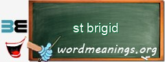 WordMeaning blackboard for st brigid